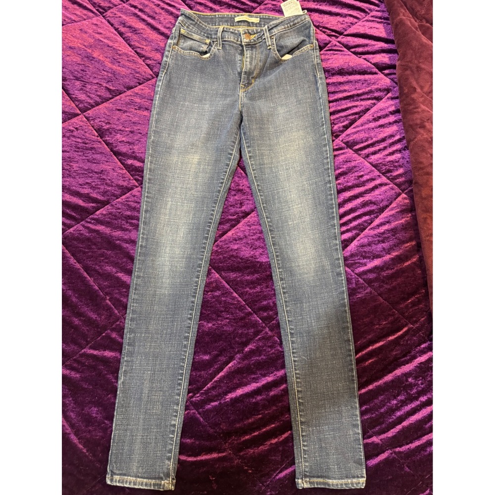 Levis 721 High Rise Skinny Womens 28 Blue Wash Stretch Jeans